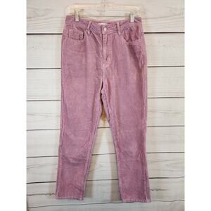 PacSun Women's‎ Purple Cotton Corduroy High Rise Straight Mom Jeans Size 28